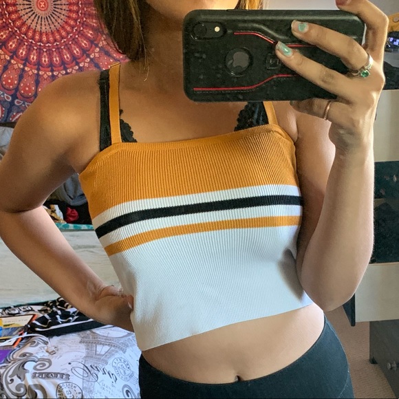 yellow crop top , from fashion q , - Picture 2 of 3